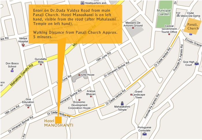 :: Hotel Manoshanti - Location Map ::